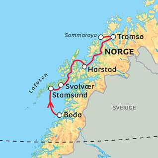 Lofoten Norge Kort Jagten på nordlyset Lofoten Norge Kort