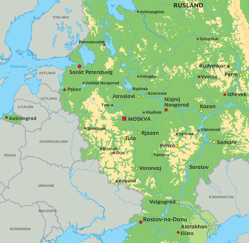 Kort Over Skt Petersborg Kort Rusland: se bl.a. placeringen af Moskva og Skt. Petersborg Kort Over Skt Petersborg